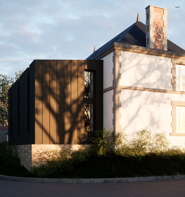 Projet d'extension en Vendée d'une maison de maitre par Area Creatio